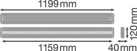 Luminaria LED Lineal Ledvance "Indiviled"   34W 3800Lm 3000K 70º IP20 Regulable