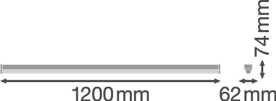 Luminaria LED Lineal Ledvance "Compact"   25W 2950Lm 4000K 110º IP20