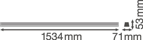 Luminaria Lineal Industrial  Ledvance "Trusys"   53W 6900Lm 4000K 2 x 35º IP20 Regulable DALI