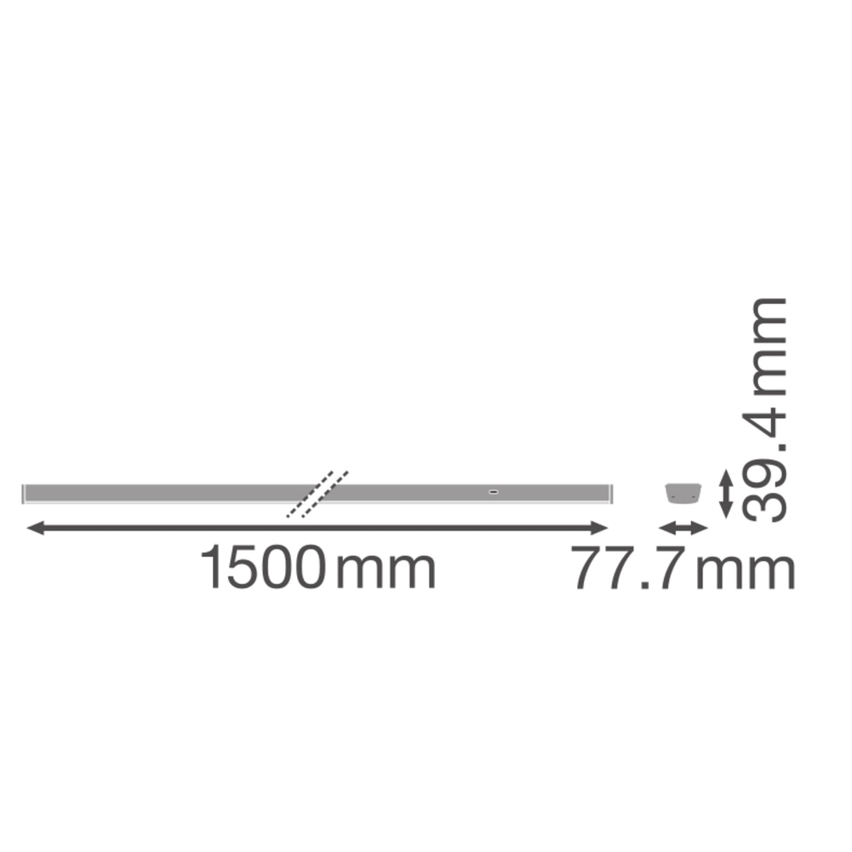 Luminaria Lineal Industrial  Ledvance "Trusys"   35W 6000Lm 4000K 60º IP40