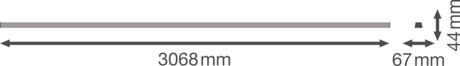 Luminaria Lineal Industrial Ledvance "Trusys" Accesorio Carril  3000 5X2.5