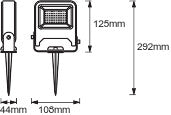 Luminaría LED Ledvance "Endura" Exterior   10W 800Lm 3000K 120º IP65