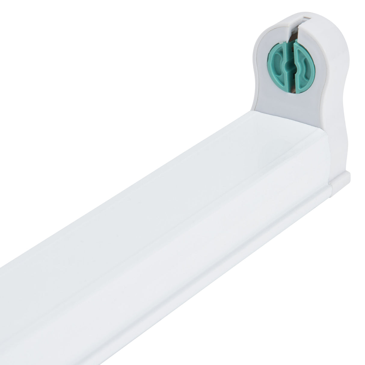 Regleta de Aluminio ECO para un Tubo de LEDs T8 600mm Conexión Un Extremo