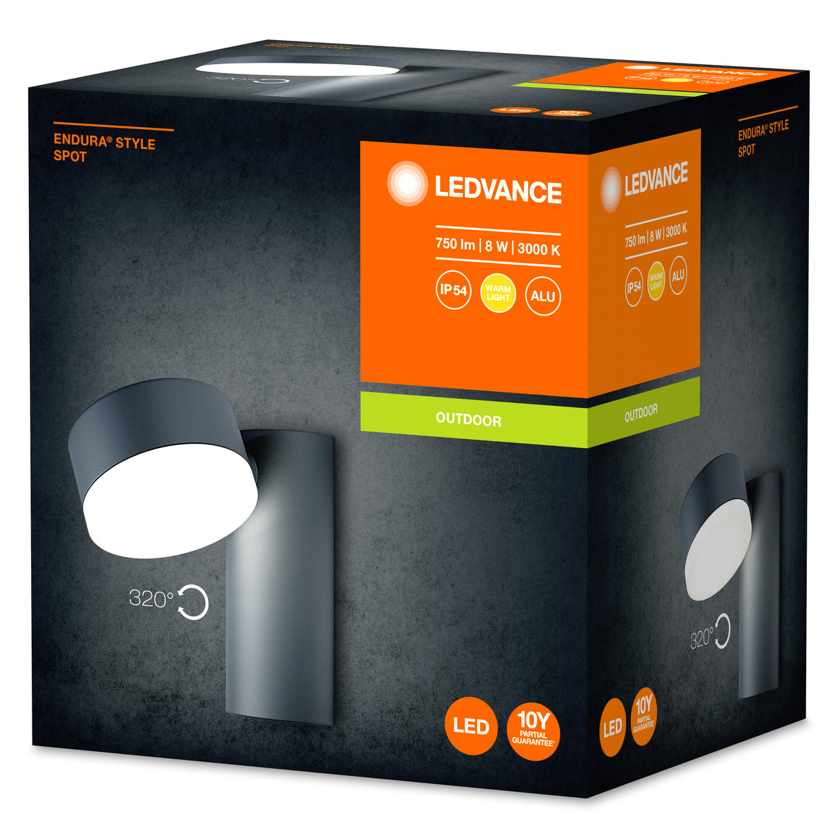 Luminaría LED Ledvance "Endura" Exterior Sensor   8W 440Lm 3000K  IP44