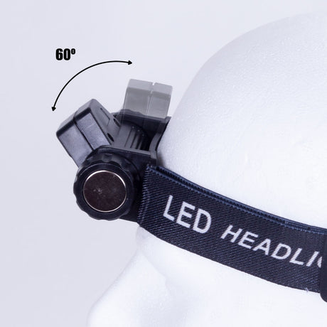 Luz Frontal "Kiprotich" 3W XPE + 3W COB Aluminio/ABS
