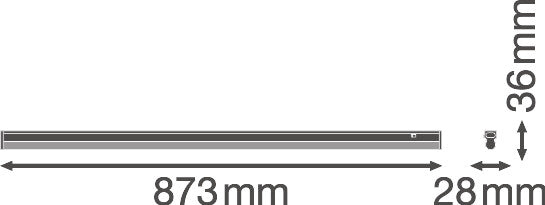 Luminaria LED Lineal Ledvance "Compact"   12W 1200Lm 4000K 140º IP20