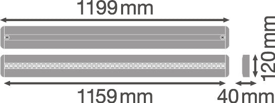 Luminaria LED Lineal Ledvance "Indiviled"   34W 4200Lm 4000K 70º IP20 Regulable