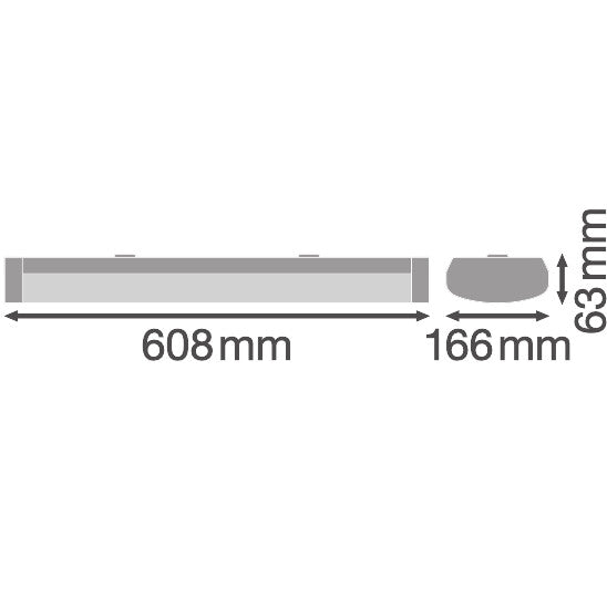Luminaria LED Lineal Ledvance "Compact"   18W 2430Lm 4000K 110º IP44