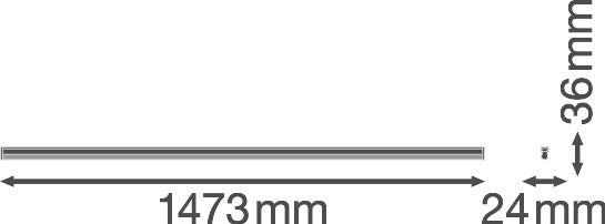 Luminaria LED Lineal Ledvance "Compact"   25W 2500Lm 3000K 140º IP20