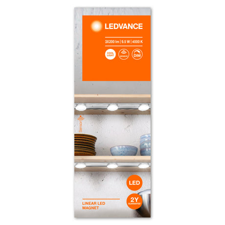 Luminaria Lineal LED Ledvance Sensor   9,5W 600Lm 4000K 120º IP20 Regulable