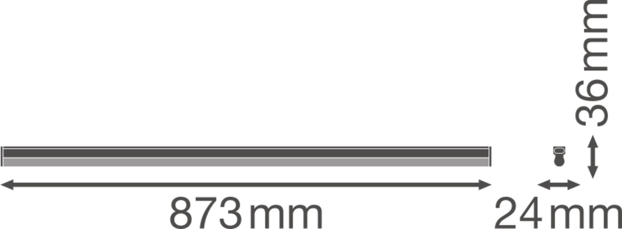 Luminaria LED Lineal Ledvance "Compact"   15W 1500Lm 4000K 140º IP20