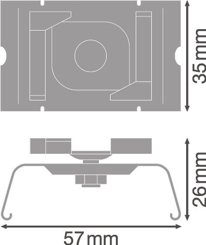 Luminaria Lineal Industrial Ledvance "Trusys" 5 Clips de Montaje en Techo Tecnico Pack 2