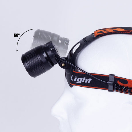 Luz Frontal "Aouita" 3W XPE Blanco/Azul Aluminio/ABS