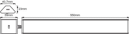 Luminaria LED para Armarios Ledvance    7,5W 480Lm 3000K 110º IP20 Regulable