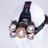 Luz Frontal "Wanjiru" 10W XPE + 4 x COB 3W  Aluminio/ABS