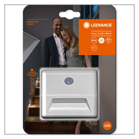 Luz de Noche LED LEDVANCE 0,25W 10Lm 4000K Sensor IP54 [LVI-4058075260733]