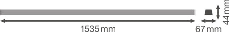 Luminaria Lineal Industrial Ledvance "Trusys" Accesorio Carril  1500 5X2.5