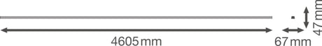 Luminaria Lineal Industrial Ledvance "Trusys" Accesorio Carril  4500 7X2.5