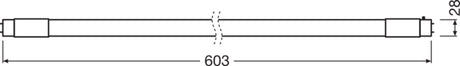 Tubo LED T8 Ledvance/Osram G13 7,5W 1100Lm 6500K 160º IP20 Regulable