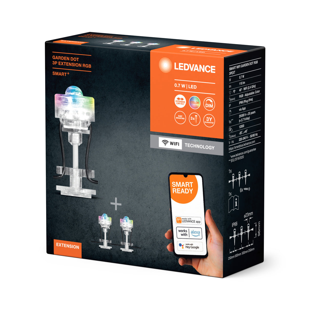 Luz de Jardín LED  Ledvance "Smart"   0,7W 110Lm  K 33º IP65 Regulable