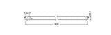 Tubo LED T8 Ledvance/Osram G13 10,3W 1700Lm 4000K 190º IP20