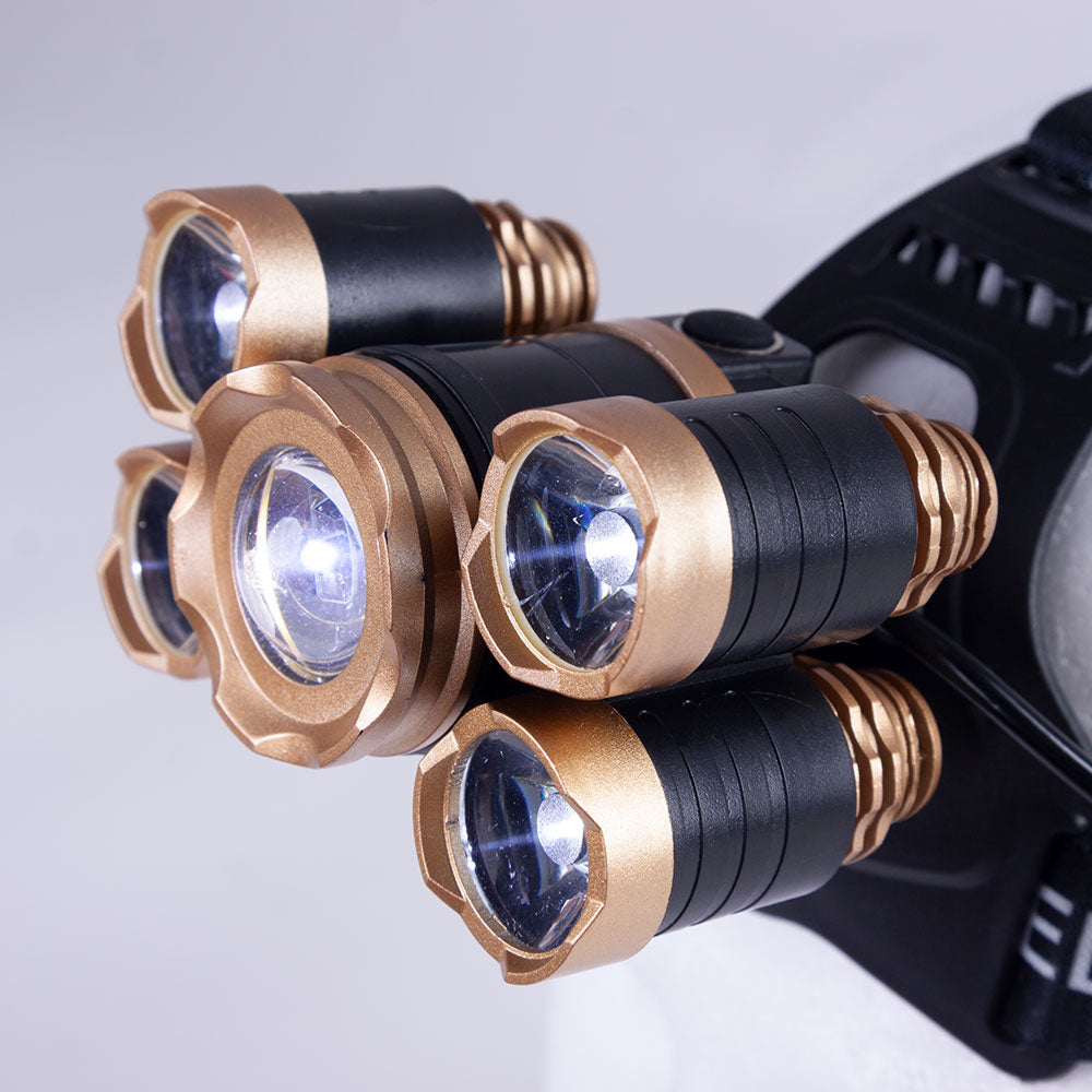 Luz Frontal "Wanjiru" 10W XPE + 4 x COB 3W  Aluminio/ABS