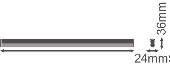Luminaria LED Lineal Ledvance "Compact"   10W 1000Lm 3000K 140º IP20