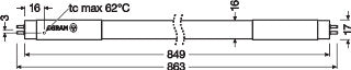 Tubo LED  T5 Ledvance/Osram G5 10W 1500Lm 4000K 190º IP20