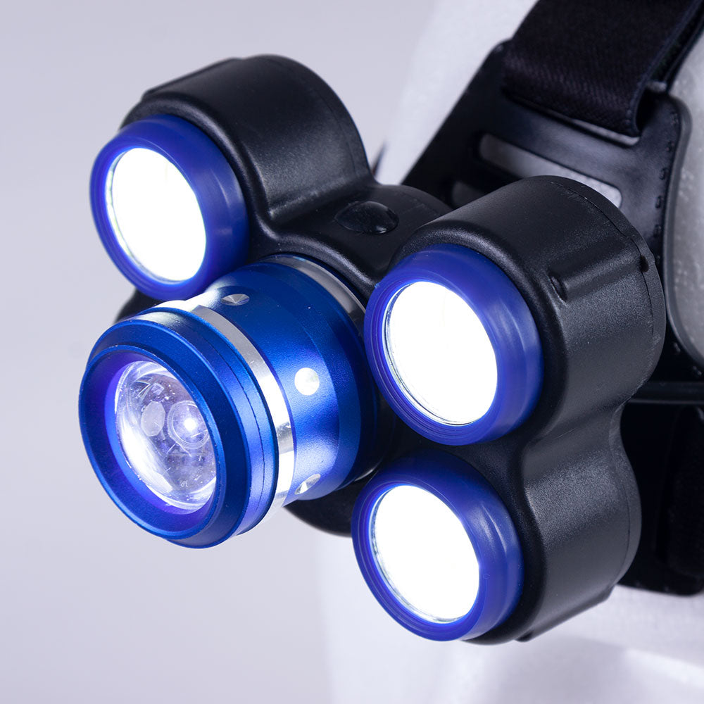 Luz Frontal "Bekele" 10W XPE + 4 x 3W COB Aluminio/ABS